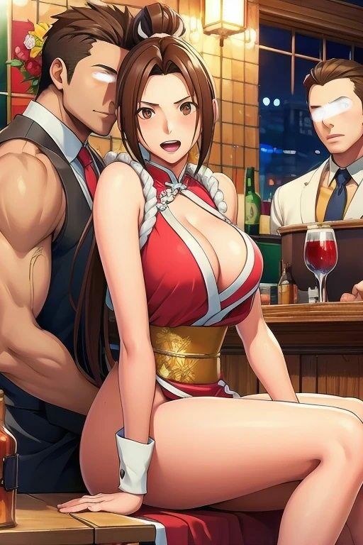 不知火舞がバーで複数の男達にナンパされてホテルでひたすら腰が立たなくなるまでセックスしまくった64枚 - サンプル画像 2