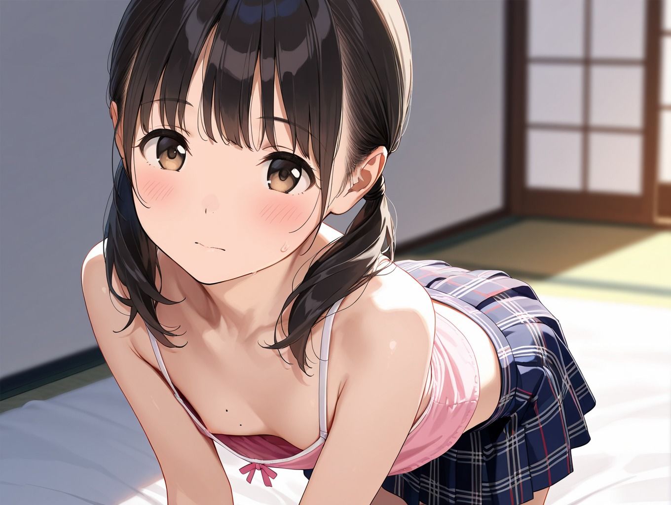 貧乳つるぺた娘たち、パパのオチンポで本気堕ち - サンプル画像 5