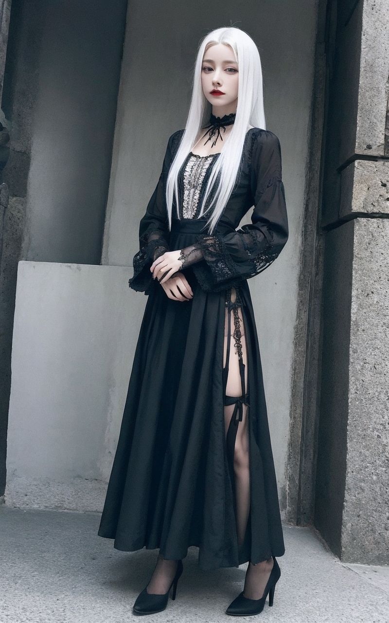 AI美女写真集┃黒スカートの美女 - サンプル画像 4