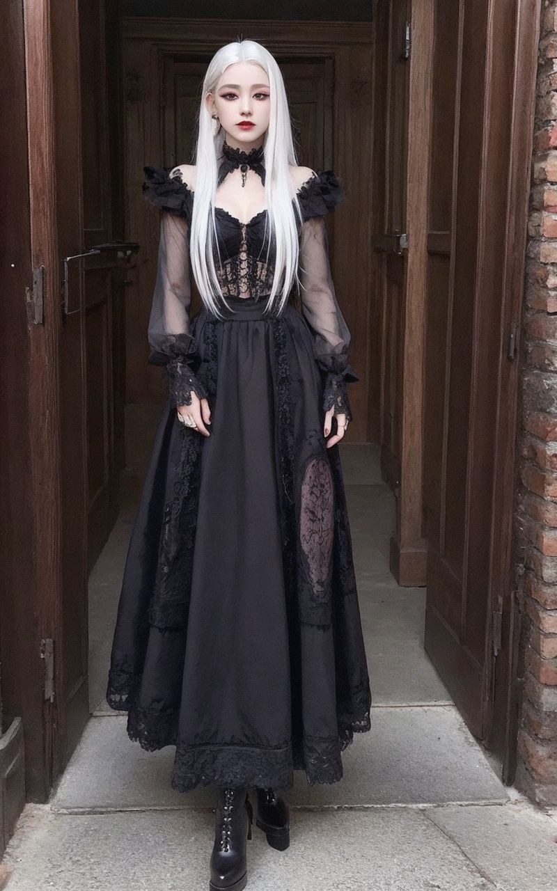 AI美女写真集┃黒スカートの美女 - サンプル画像 7