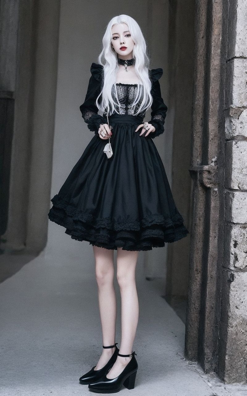 AI美女写真集┃黒スカートの美女 - サンプル画像 9