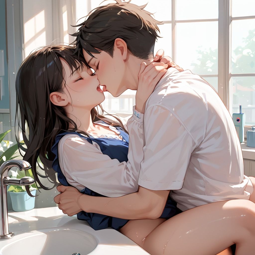 泊まりに来たJK妹の友達のお風呂を覗いてしまって - サンプル画像 7