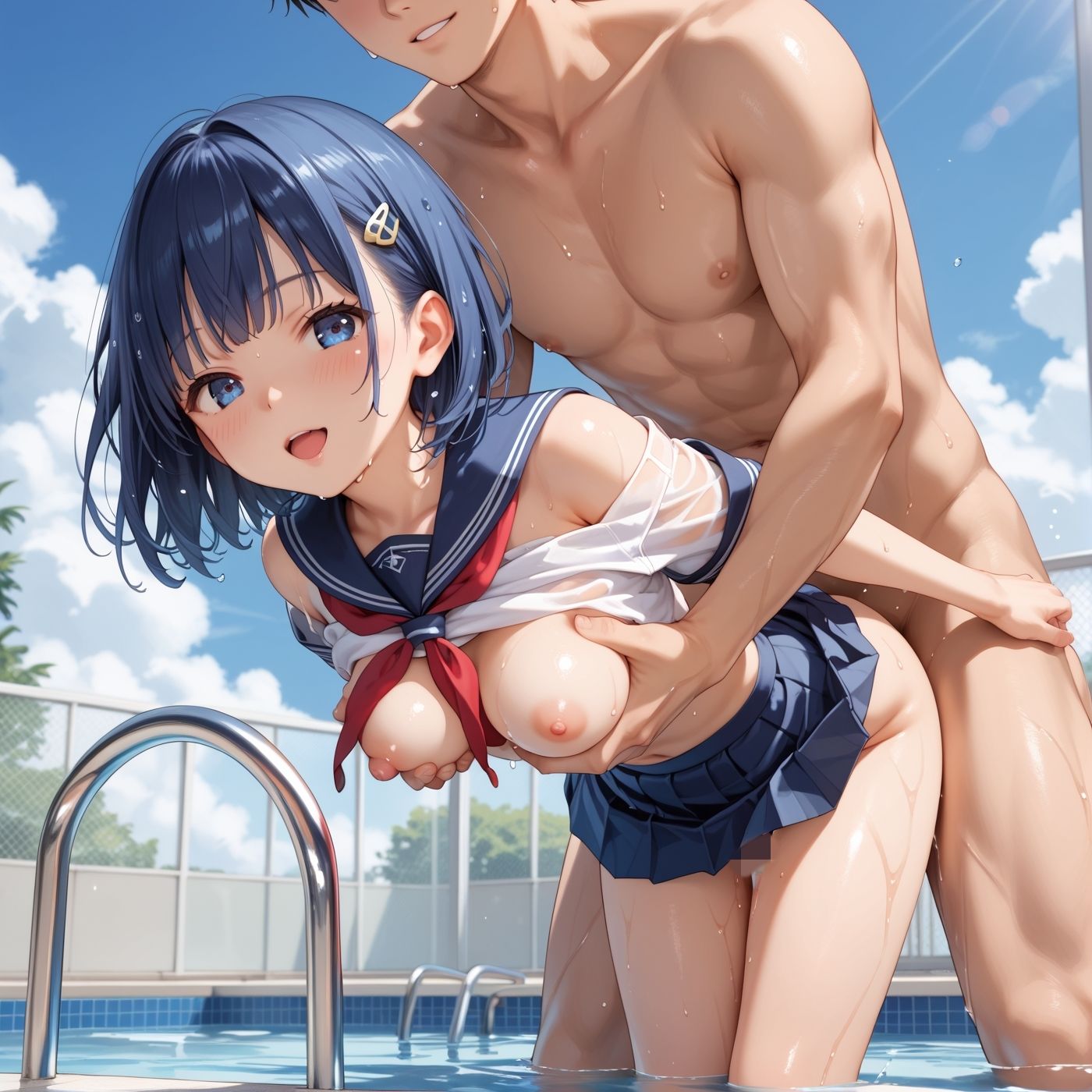 学園性活！びちょびちょで！やりまくりな水泳部 6 【水泳部の厳選CG250枚収録】 - サンプル画像 6