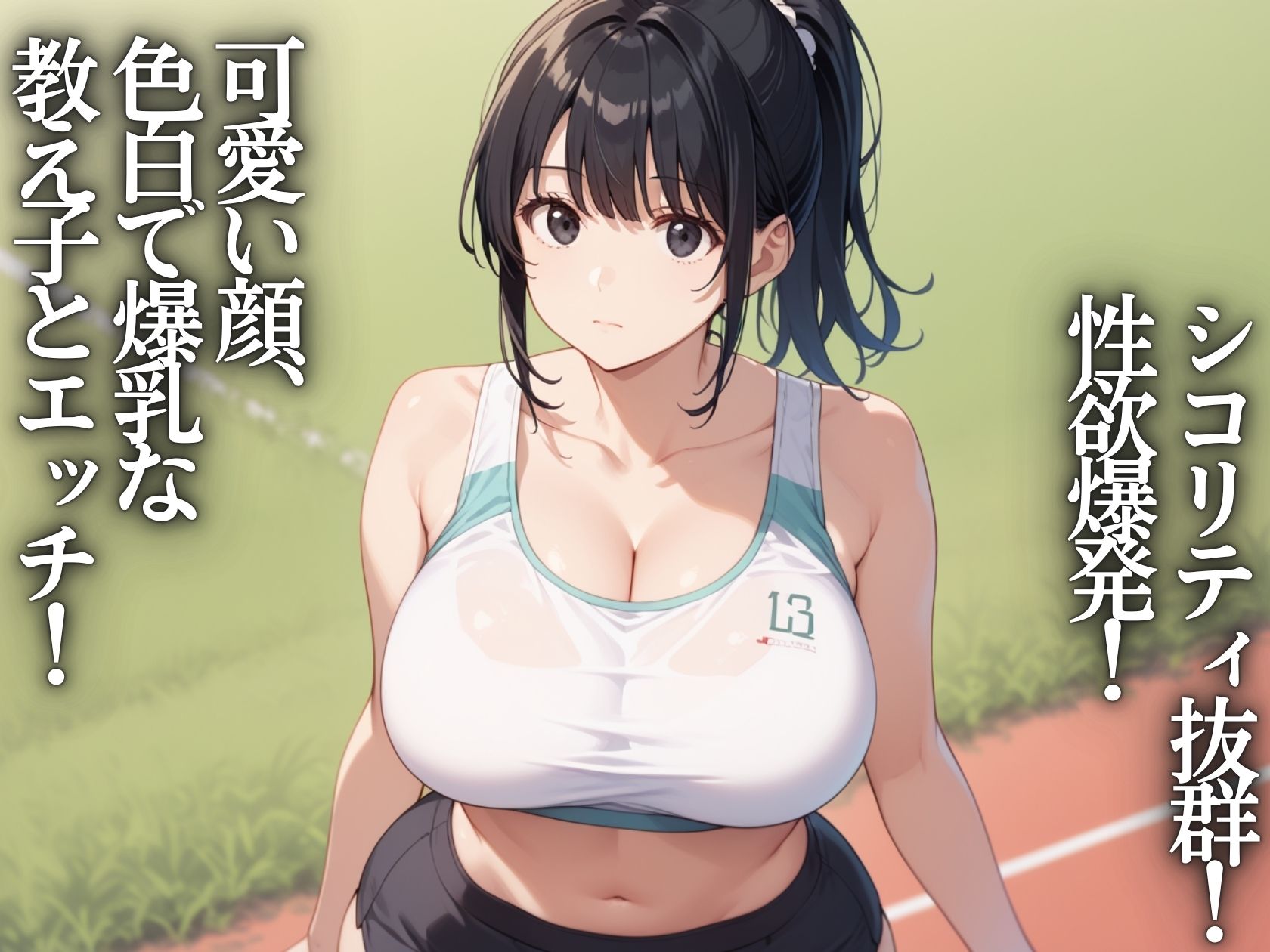 爆乳学園〜陸上JK子作り特訓 - サンプル画像 1