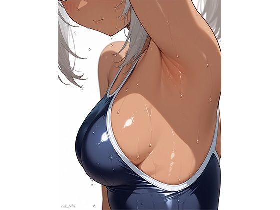 濡れた水着の下に隠したビッチな本性がバレた褐色メス〇キの末路 - サンプル画像 2