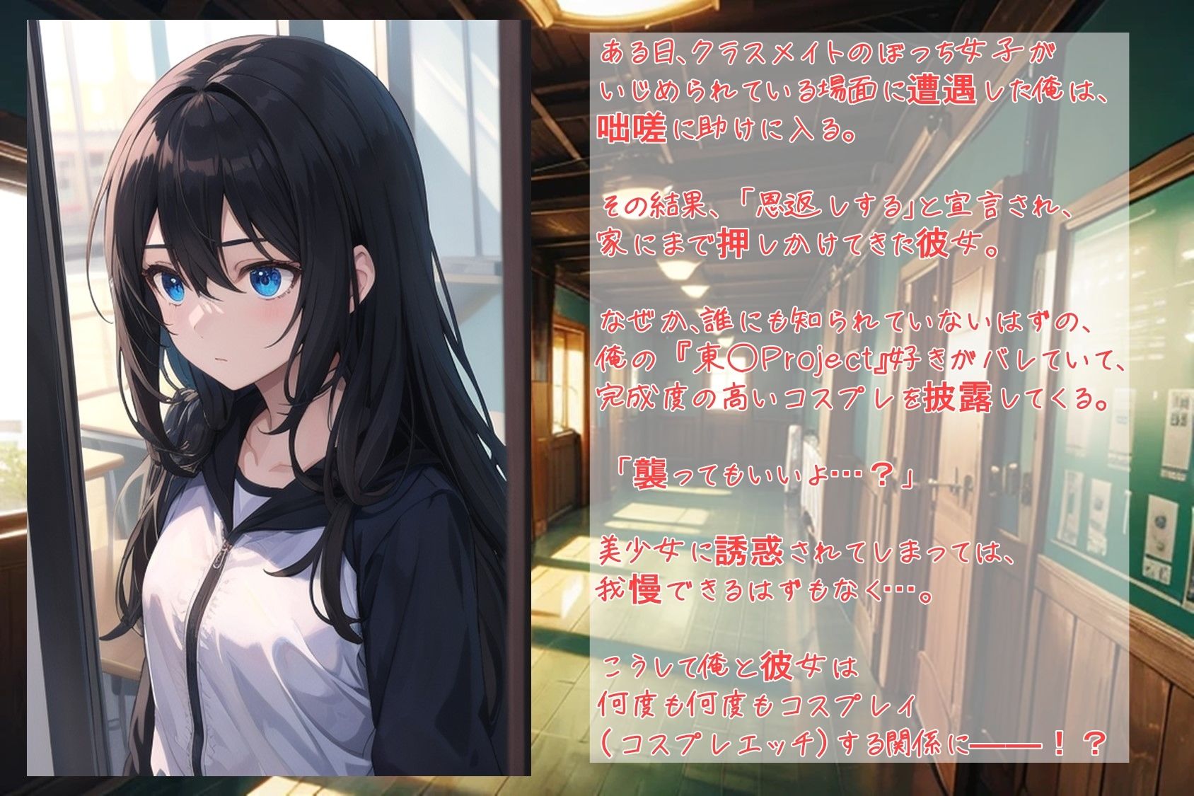 クラスのぼっち女子を助けたら〜クール系なカノジョと東〇Projectでコスプレイ？〜 - サンプル画像 1