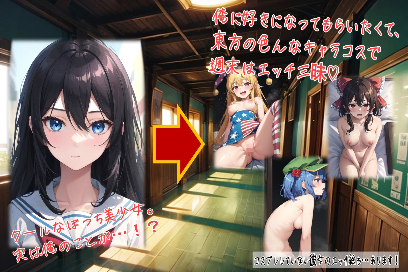 クラスのぼっち女子を助けたら〜クール系なカノジョと東〇Projectでコスプレイ？〜 - サンプル画像 2