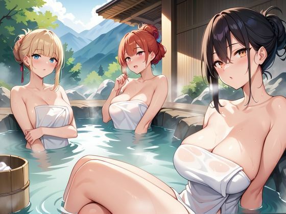 爆乳女子とハーレム温泉旅行 - サンプル画像 2