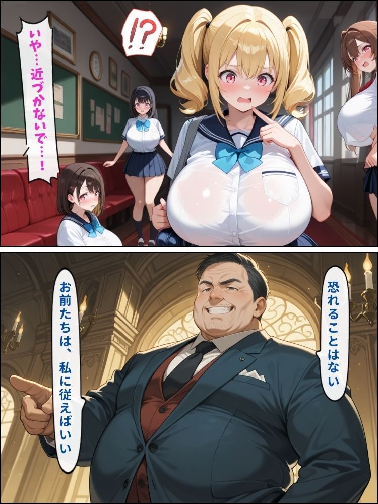 校長の女子寮の巡回…名門女子校の生徒たちが汚される夜【セリフ付き】 - サンプル画像 4