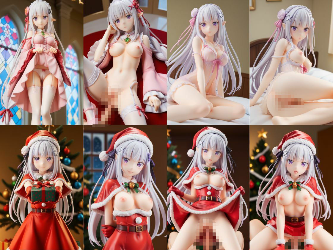 エミ〇ア フィギュア風イラストコレクション - サンプル画像 2
