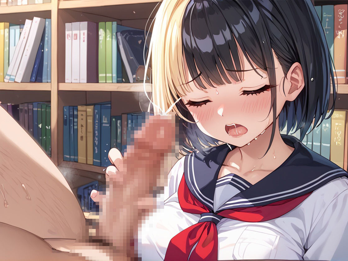 見られちゃう？図書室で中出しデート - サンプル画像 5