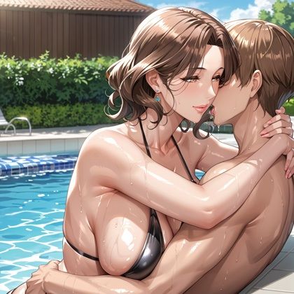 爆乳人妻の逆ナン淫乱旅行〜水着に手を入れアソコを優しく握る人妻〜 - サンプル画像 4