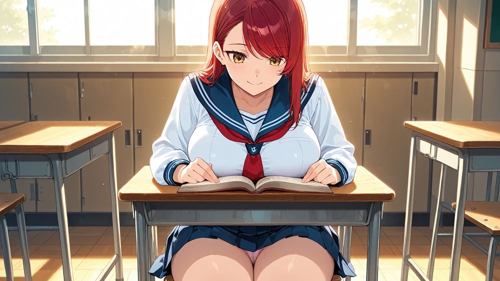 紺髪クール＆赤髪元気娘が水泳部顧問と中出し交尾【4K】【FANZA専売】 - サンプル画像 3