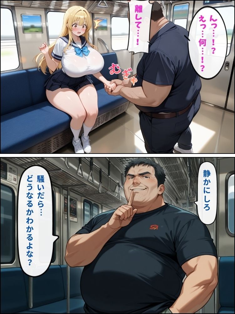 ムチムチ女子校生が終電車両でロープで縛られ調教される話【セリフ付き】 - サンプル画像 2