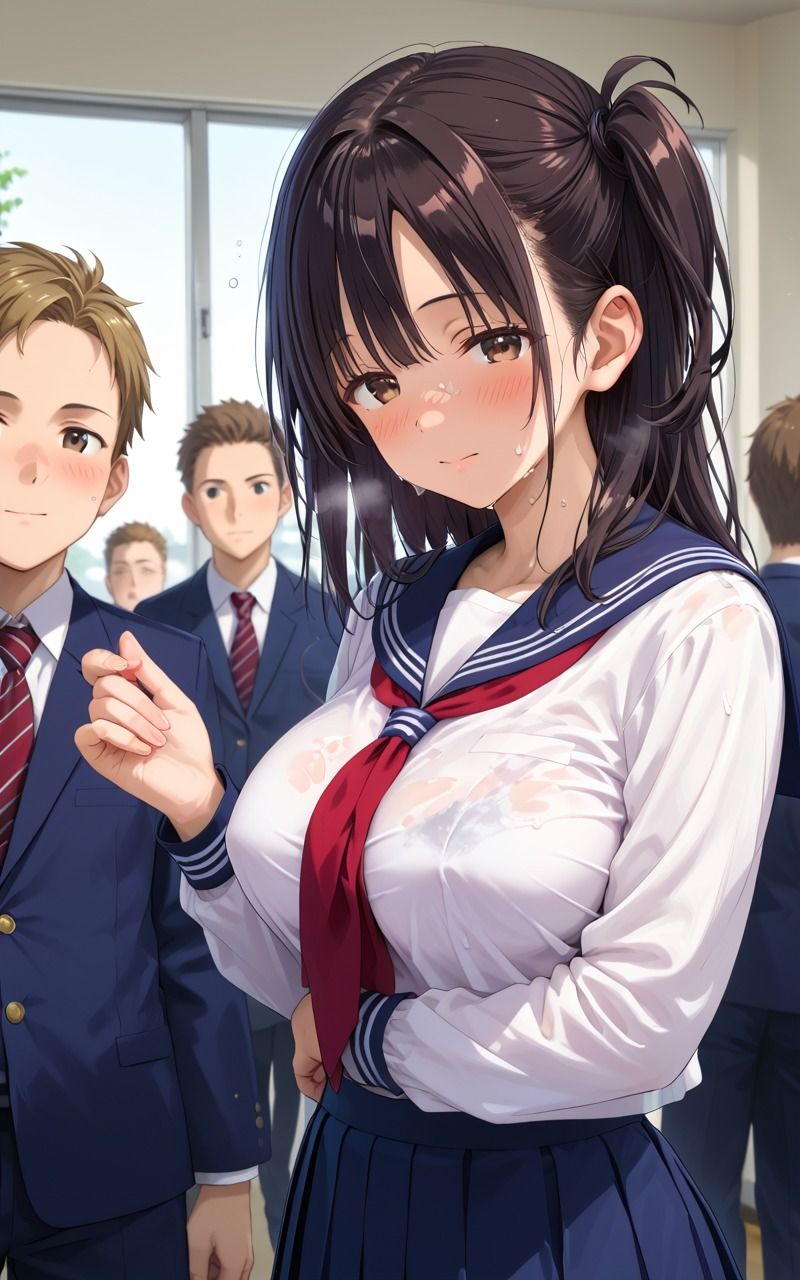 巨乳女子校生の誘惑〜処女だけどいいかな？ - サンプル画像 1