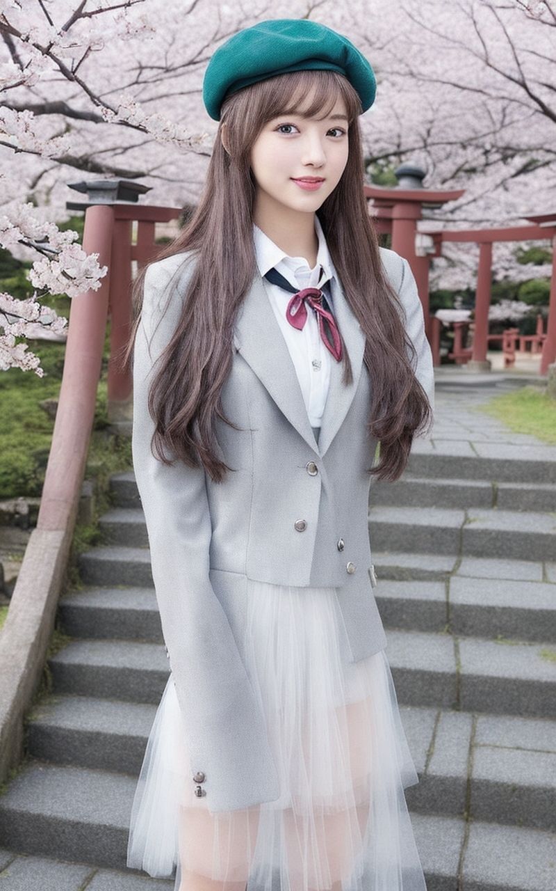 AI美女写真集┃スカートがスケスケな乙女 - サンプル画像 1
