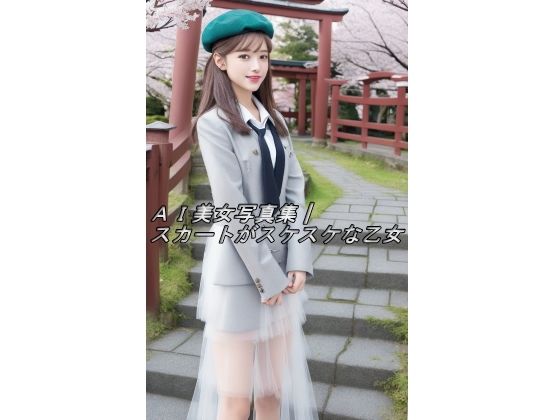 AI美女写真集┃スカートがスケスケな乙女