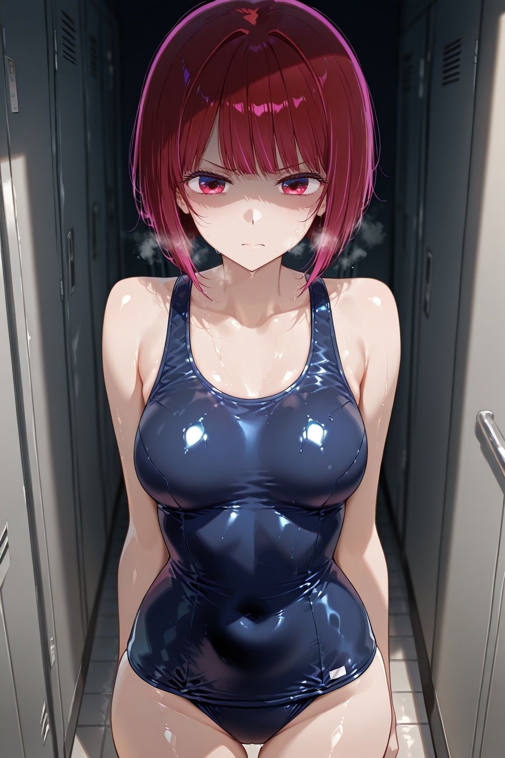 嫌悪かな スク水編 - サンプル画像 1