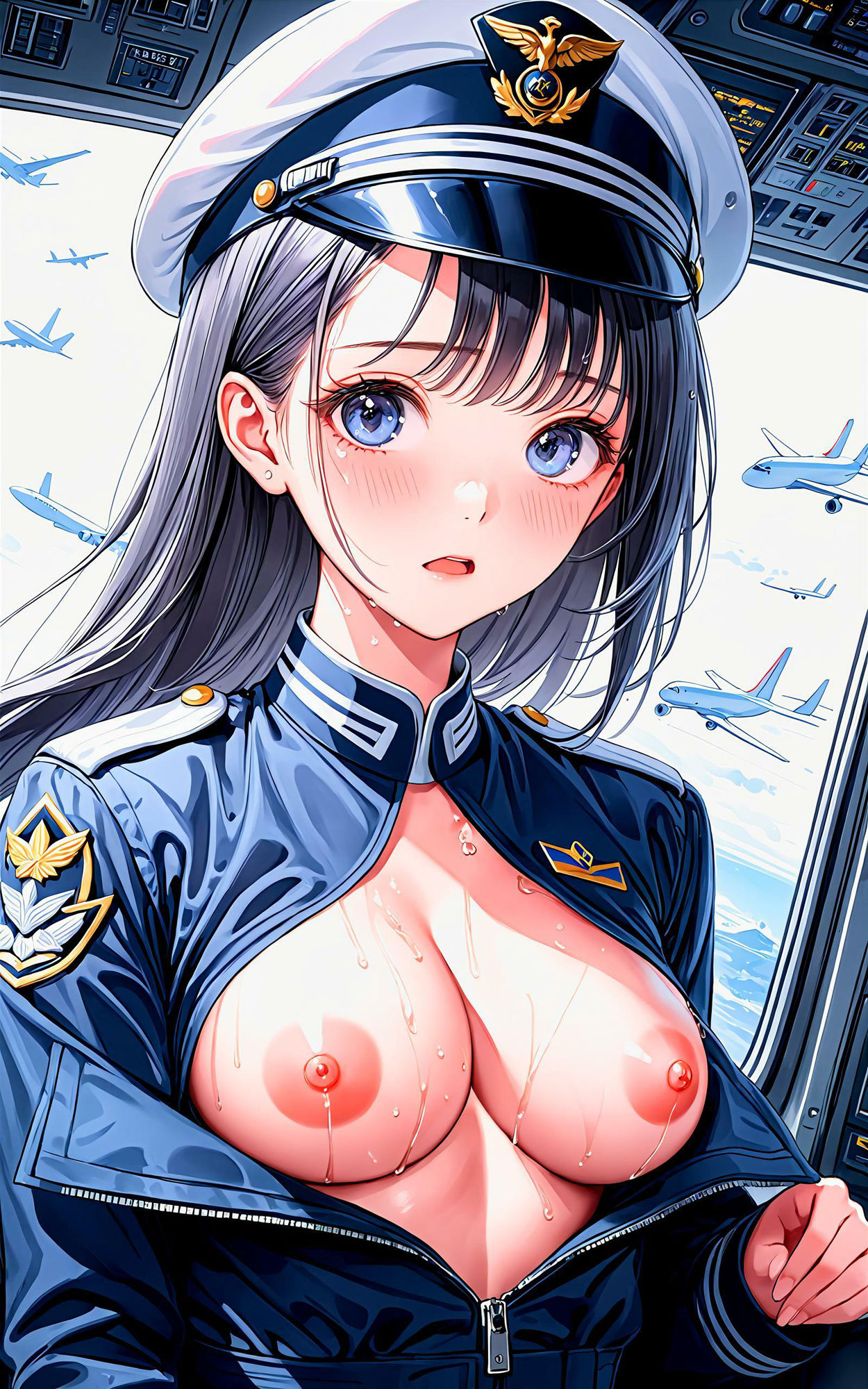 【R-18】エチエチ機長さん（女上司） 僕を自由に操縦する機長さんがとってもエッチな件！ vol.2 - サンプル画像 1