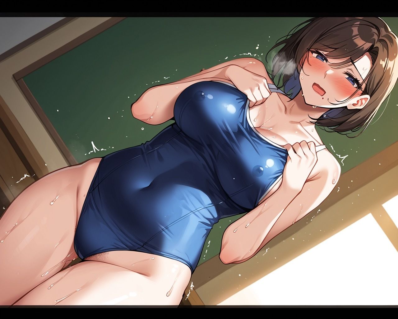 娘の制服を着て誘惑してくる爆乳人妻を孕ませ計画 - サンプル画像 5