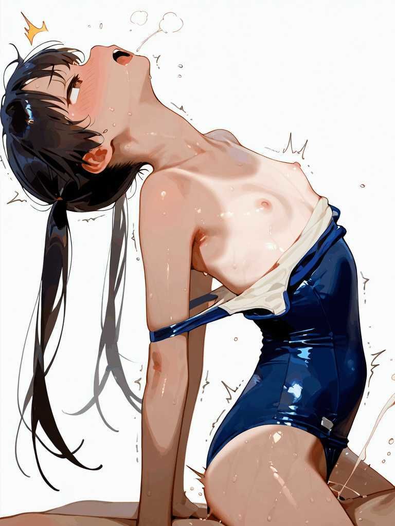 日焼け少女とスクール水着 - サンプル画像 5