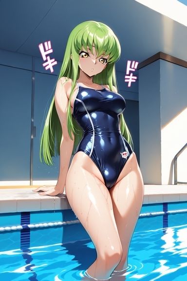 スク水コスプレのC.◯. - サンプル画像 2