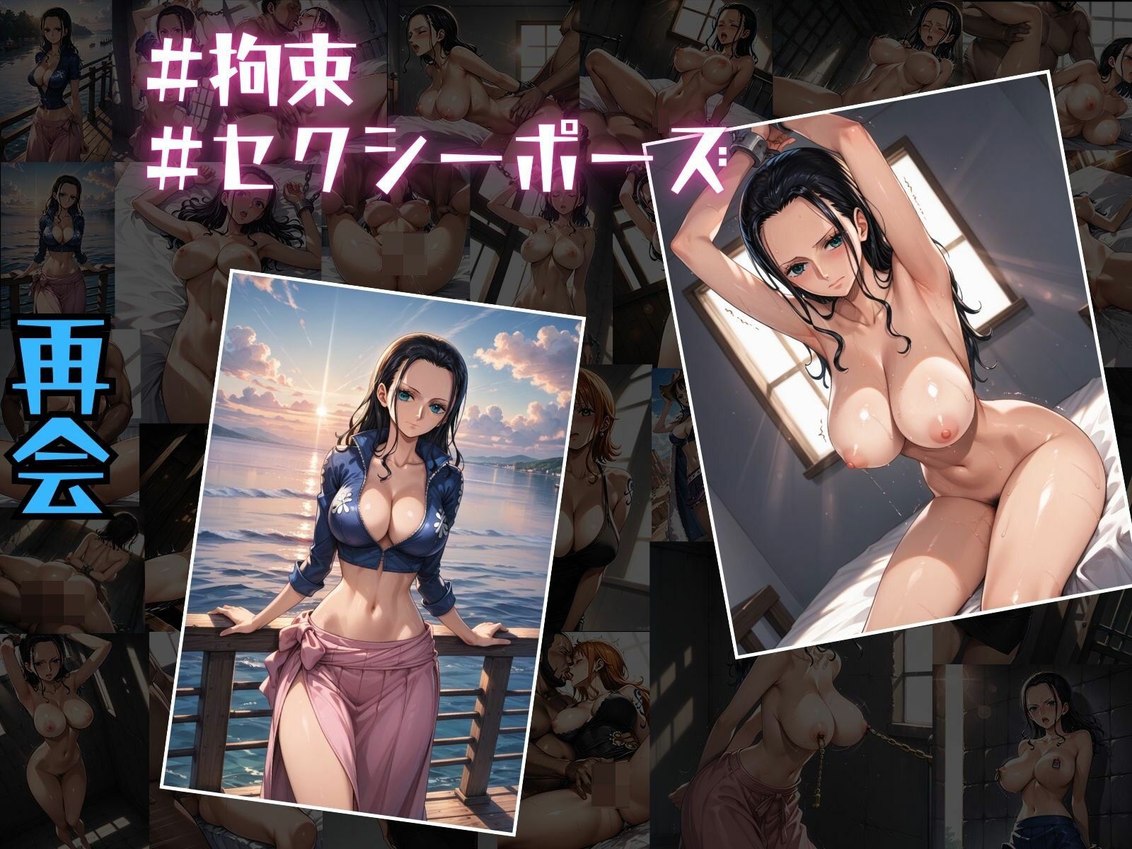 巨乳海賊狩り 2 番外編 〜三角木馬乱れ咲く百花繚乱〜 本編未公開含む全イラストCG集 500ページ - サンプル画像 2