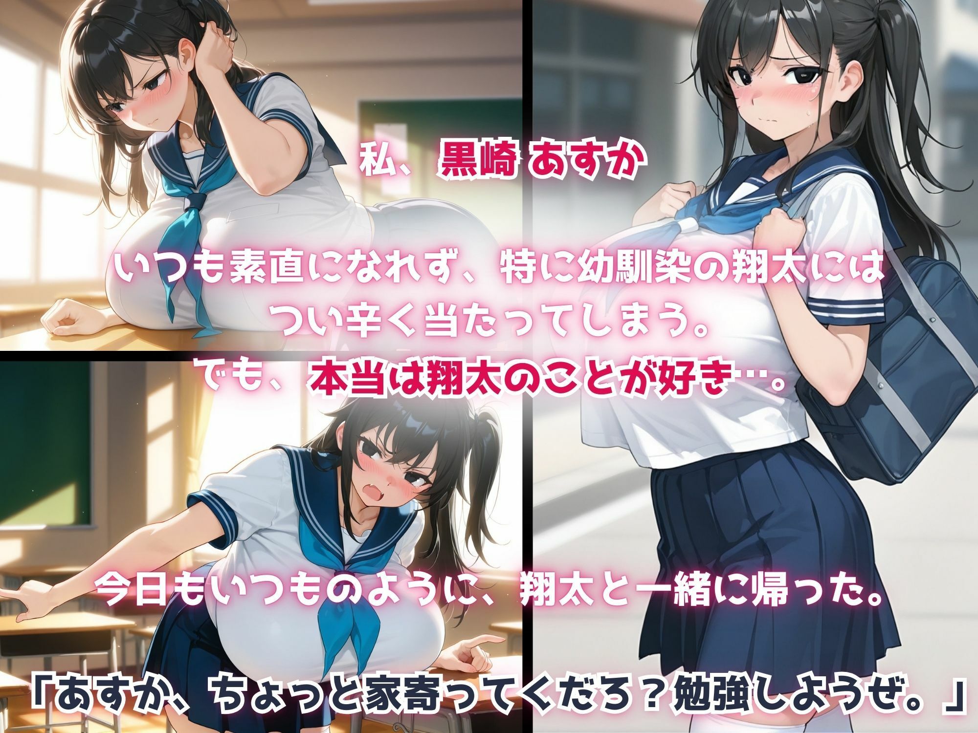 ツンデレ幼なじみを乳首責めでデレ堕ち 〜敏感な乳首をこねくり回され、中出し処女喪失〜 - サンプル画像 1