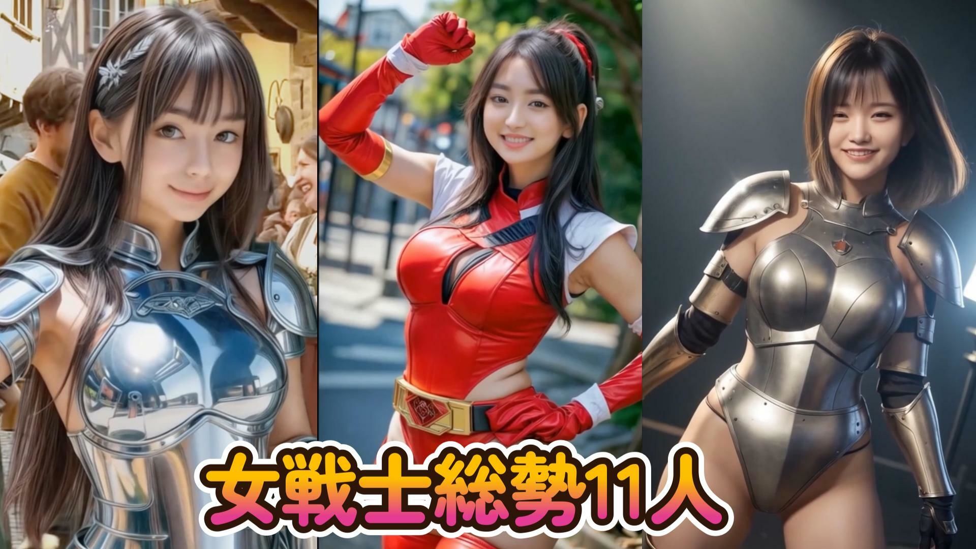 【動画】女戦士  総勢11名  コスチュームが徐々に破壊されていく動画 - サンプル画像 2