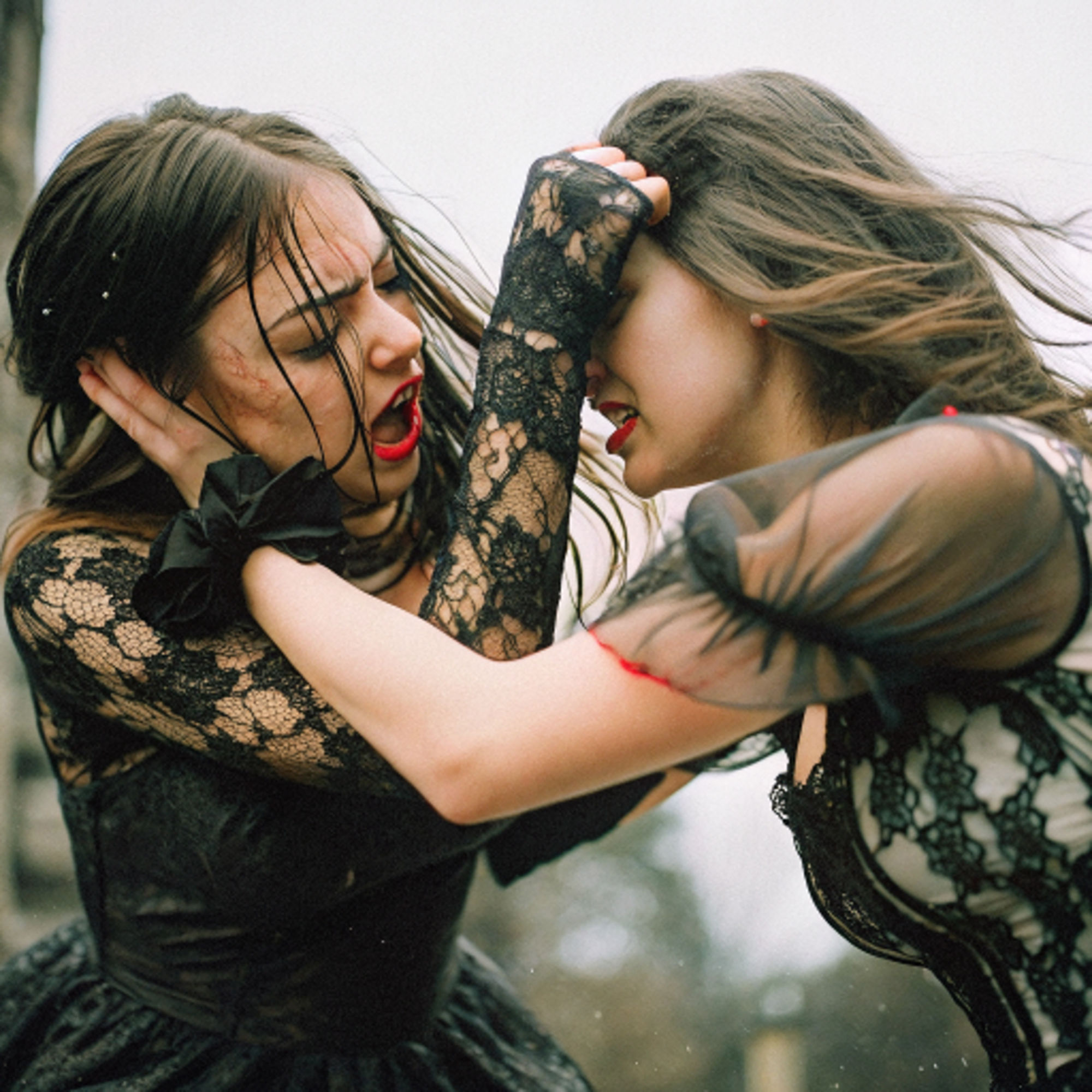 女同士の喧嘩は美しい キャットファイト Catfight レズビアン レズビアンバトル 百合 AI写真集、AI動画集  2 - サンプル画像 9