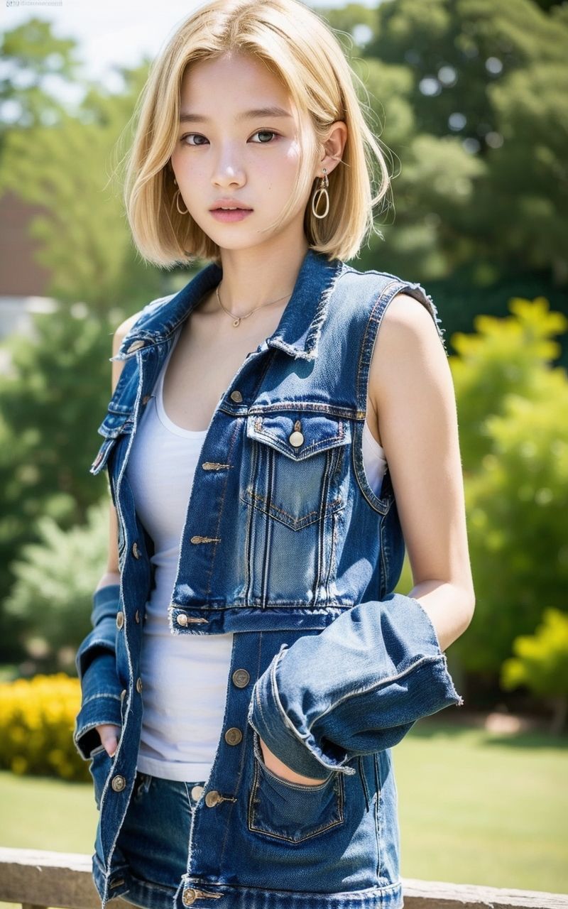 AI美女写真集┃金髪ショート美人 - サンプル画像 3