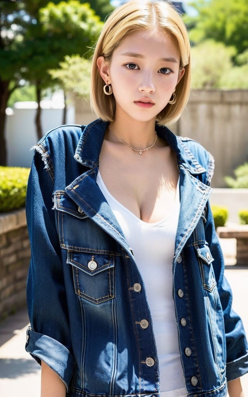 AI美女写真集┃金髪ショート美人 - サンプル画像 5