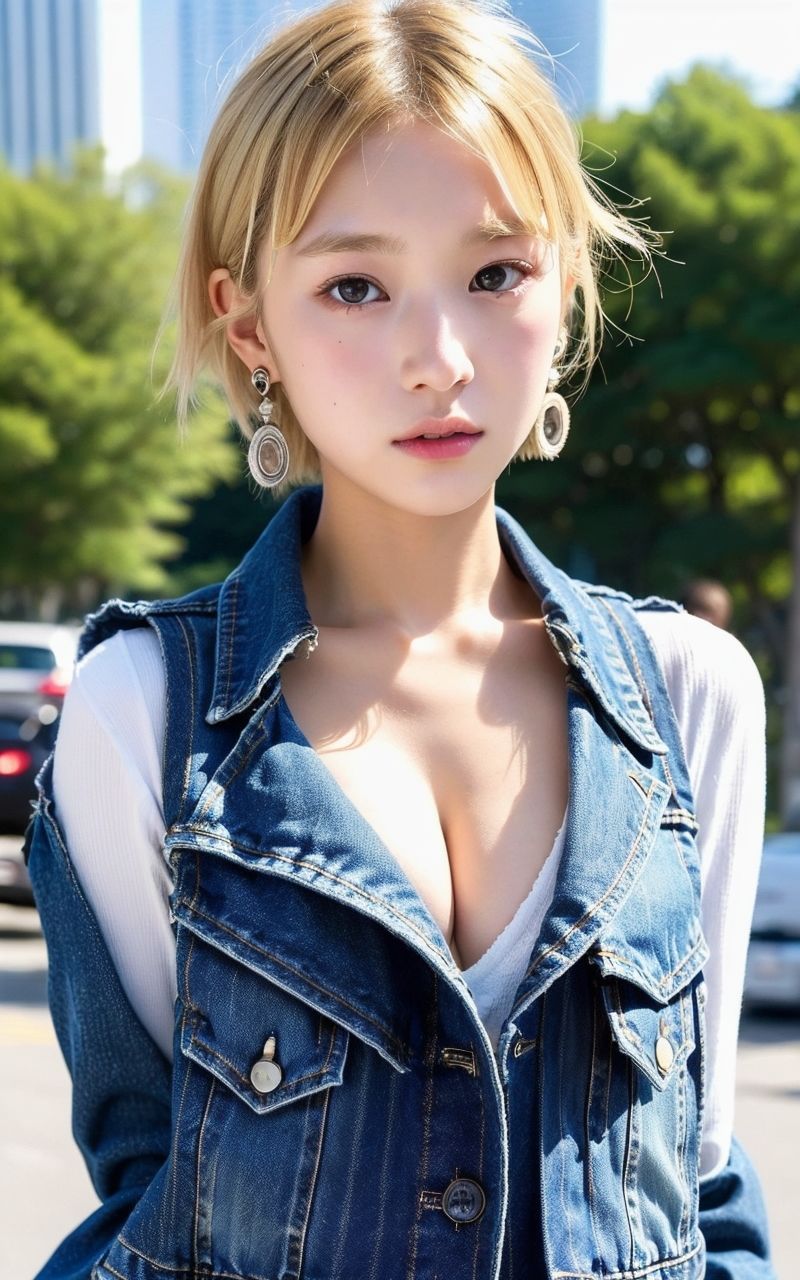 AI美女写真集┃金髪ショート美人 - サンプル画像 6