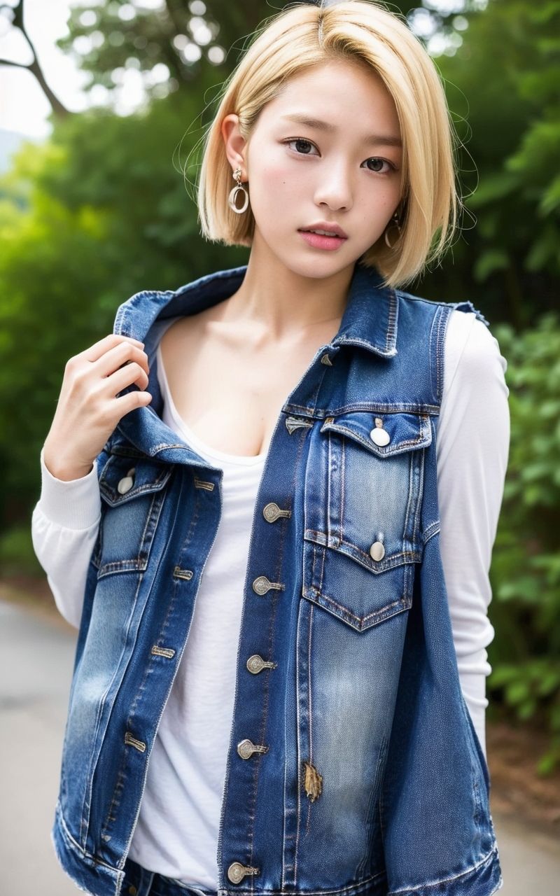 AI美女写真集┃金髪ショート美人 - サンプル画像 7