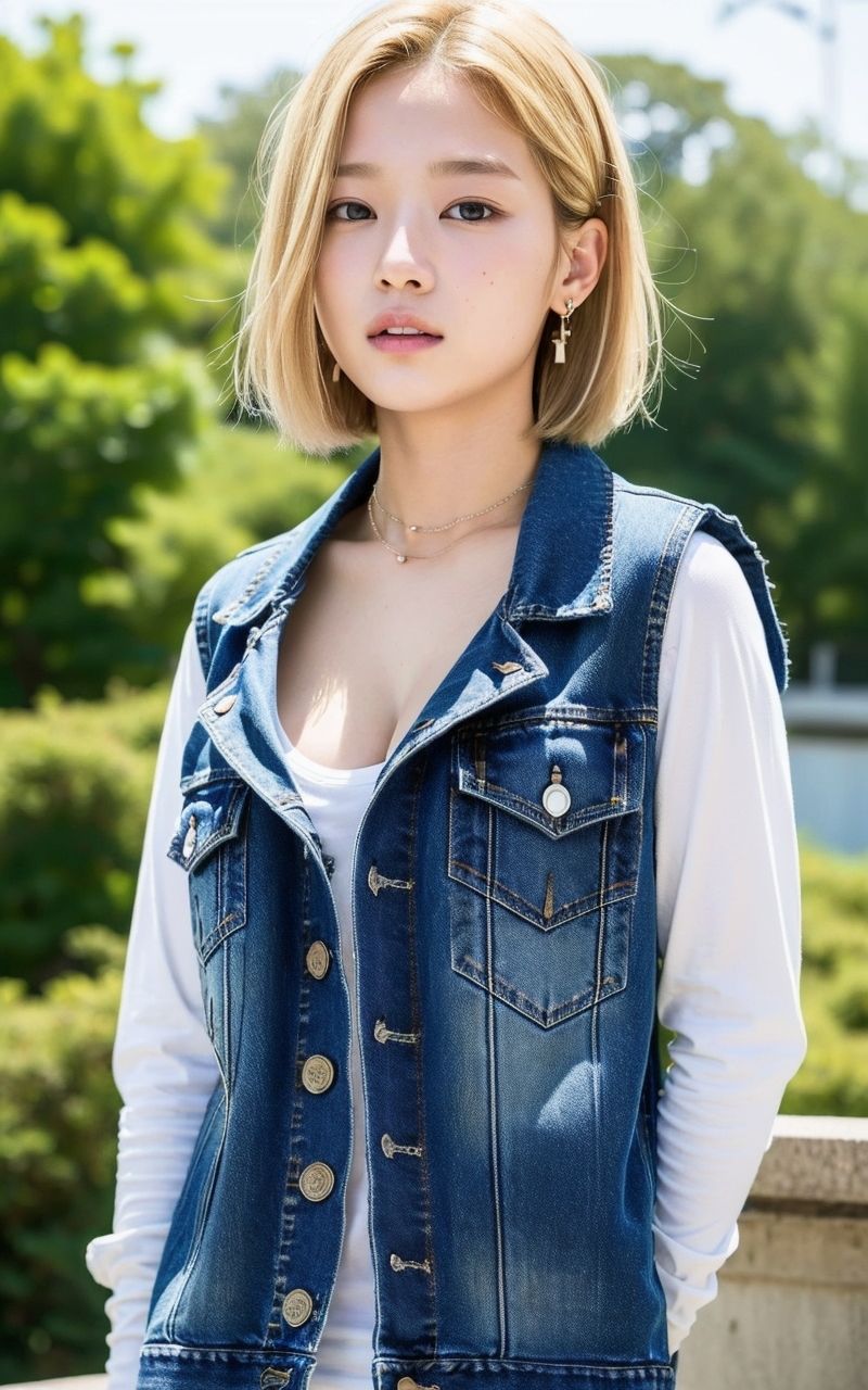 AI美女写真集┃金髪ショート美人 - サンプル画像 8
