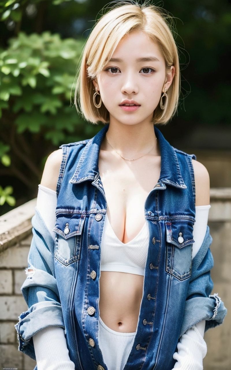 AI美女写真集┃金髪ショート美人 - サンプル画像 9