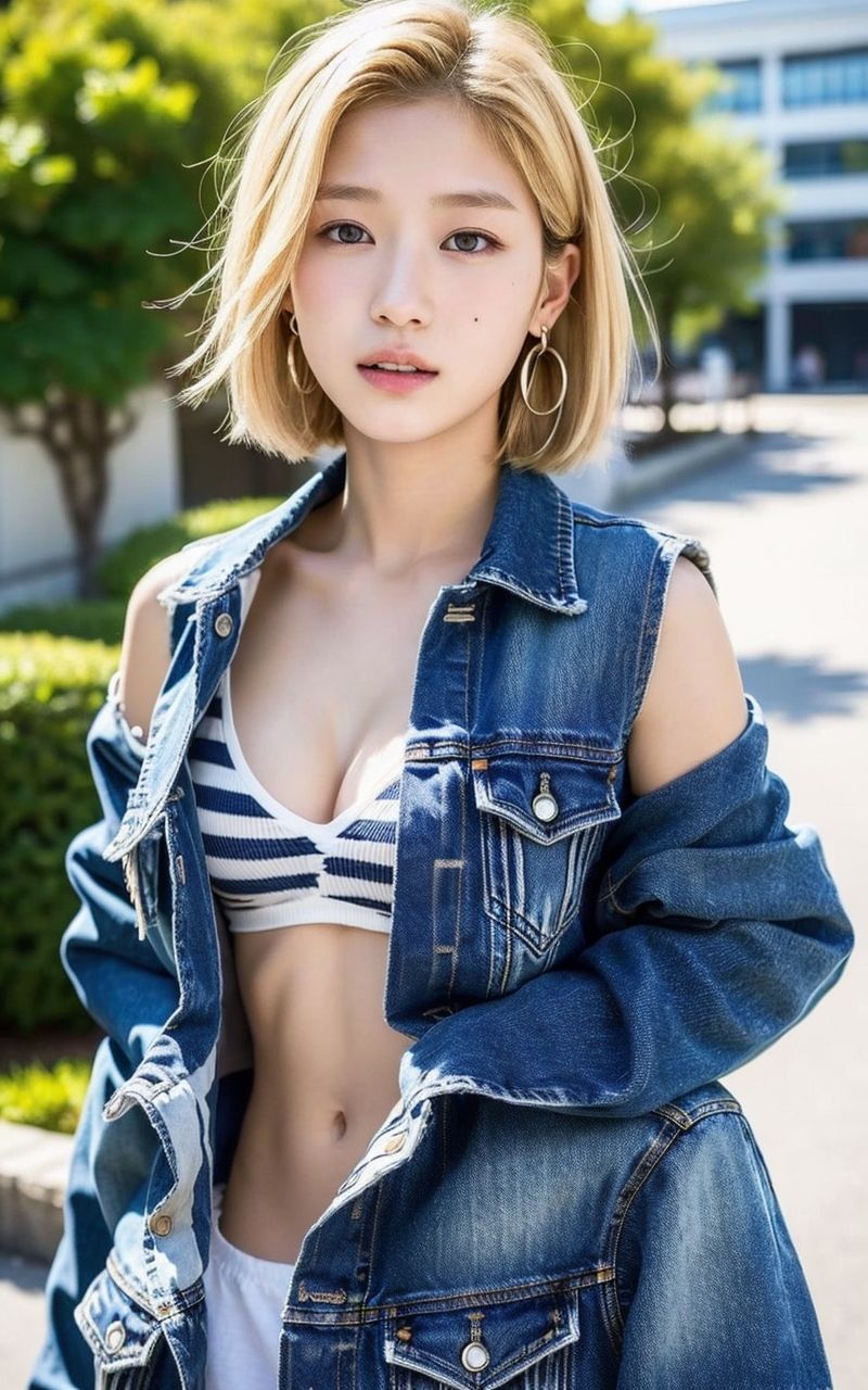 AI美女写真集┃金髪ショート美人 - サンプル画像 10