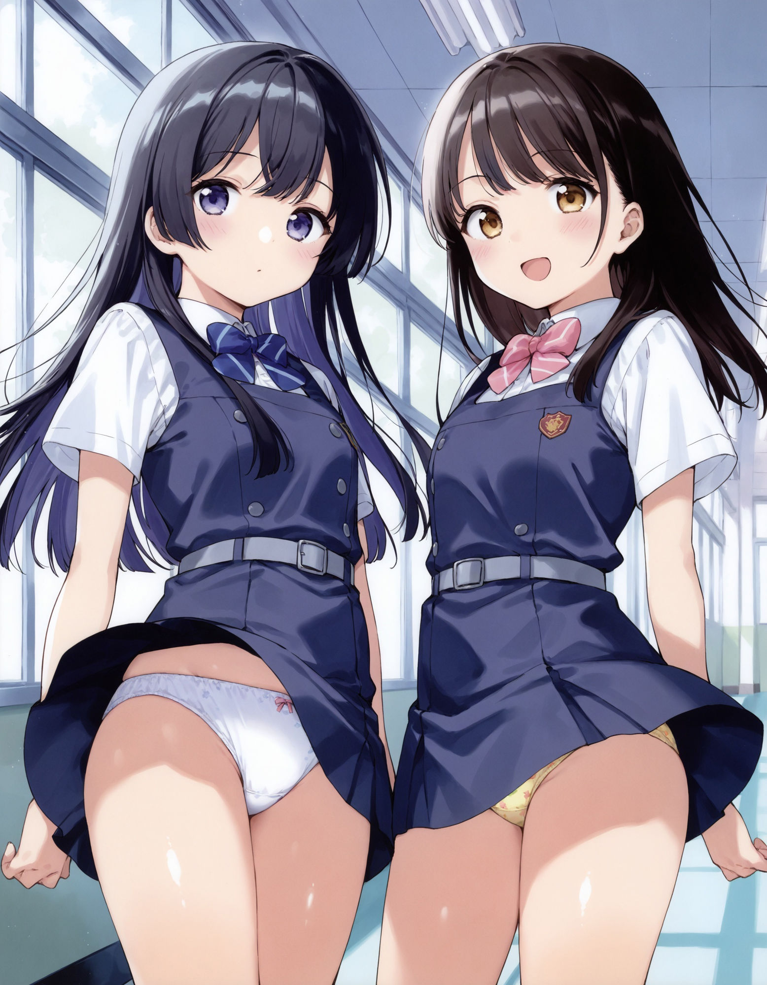 制服女子の風チラ4 - サンプル画像 2