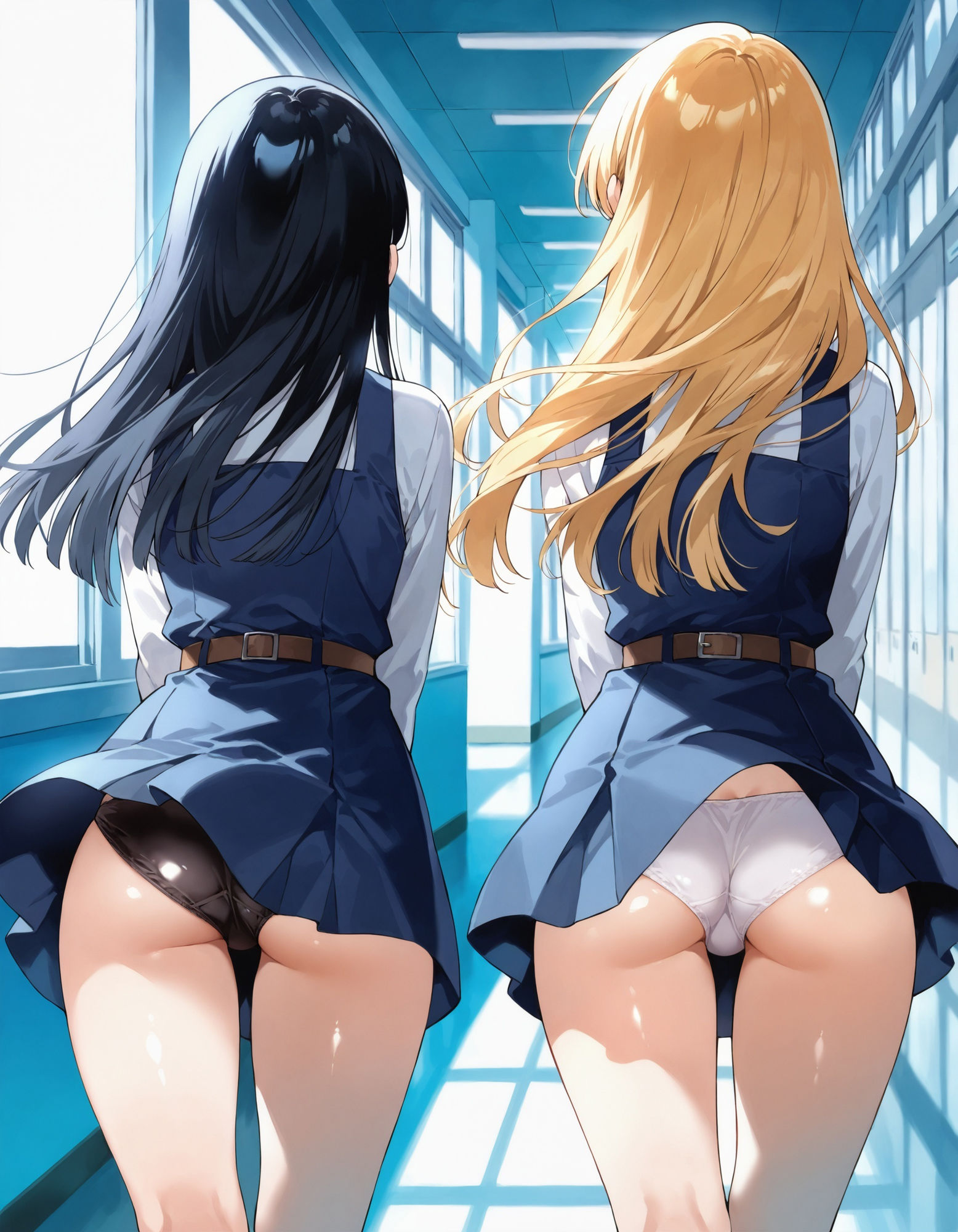 制服女子の風チラ4 - サンプル画像 7