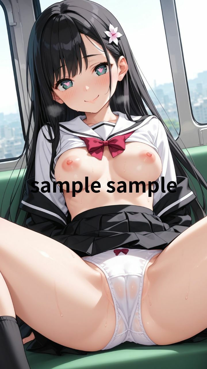 催●アプリで痴●列車にハーレム乗車〜JK編〜 - サンプル画像 1
