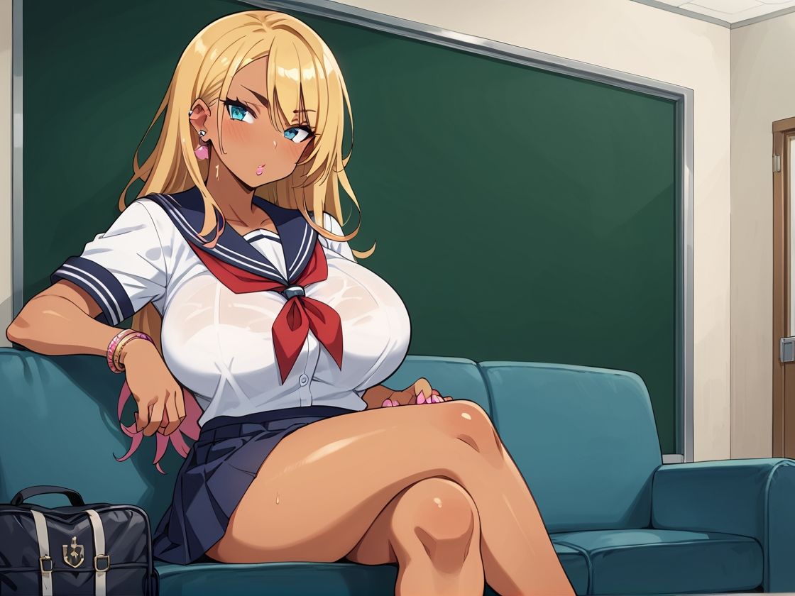 黒ギャル〜爆乳に種付け＆フェラ〜 - サンプル画像 9