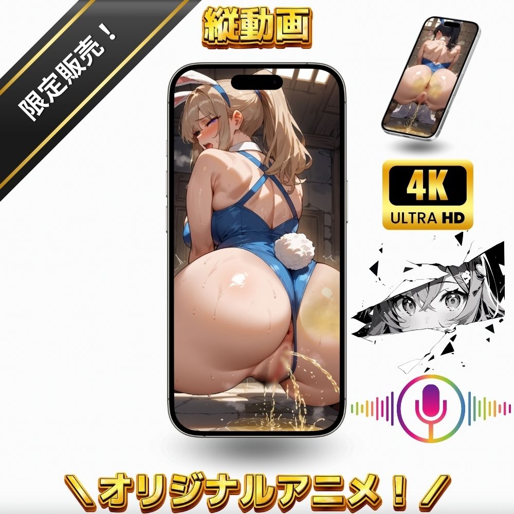 冒険仲間のバニーガールがオシッコしながらオナラを噴出している姿を堪能する！ダンジョンで大量放尿・おもらしフェチ【変態エロアニメ】 - サンプル画像 8