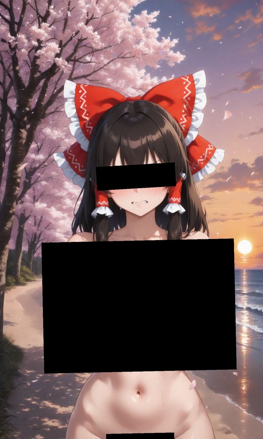 魔理沙は霊夢のえっちな写真を撮りたいようです。vol.26〜春の砂嵐の夕方の海編〜 - サンプル画像 3