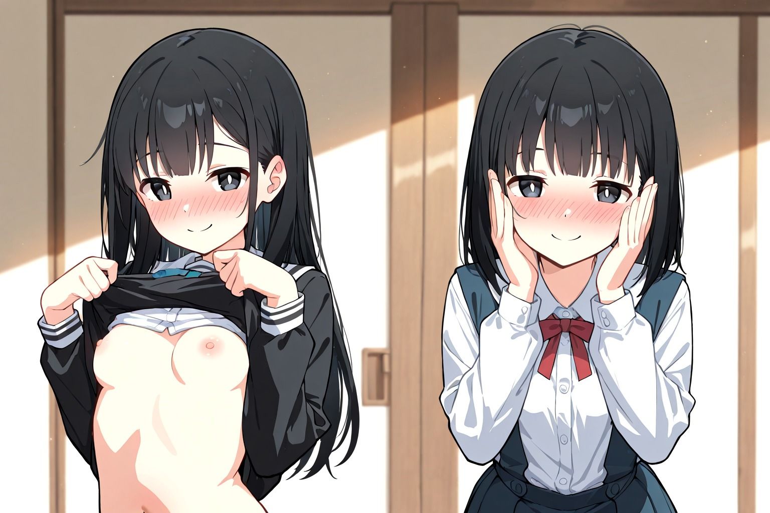 ボクに義妹ができました  ちっぱいとプリケツの制服少女 - サンプル画像 3