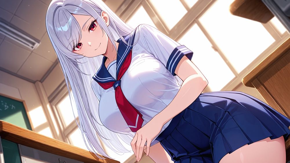 クールな銀髪先輩と恥ずかしがり屋の青髪後輩が水着姿でコーチに種付けされる【400枚収録】【4K】【FANZA専売】 - サンプル画像 2