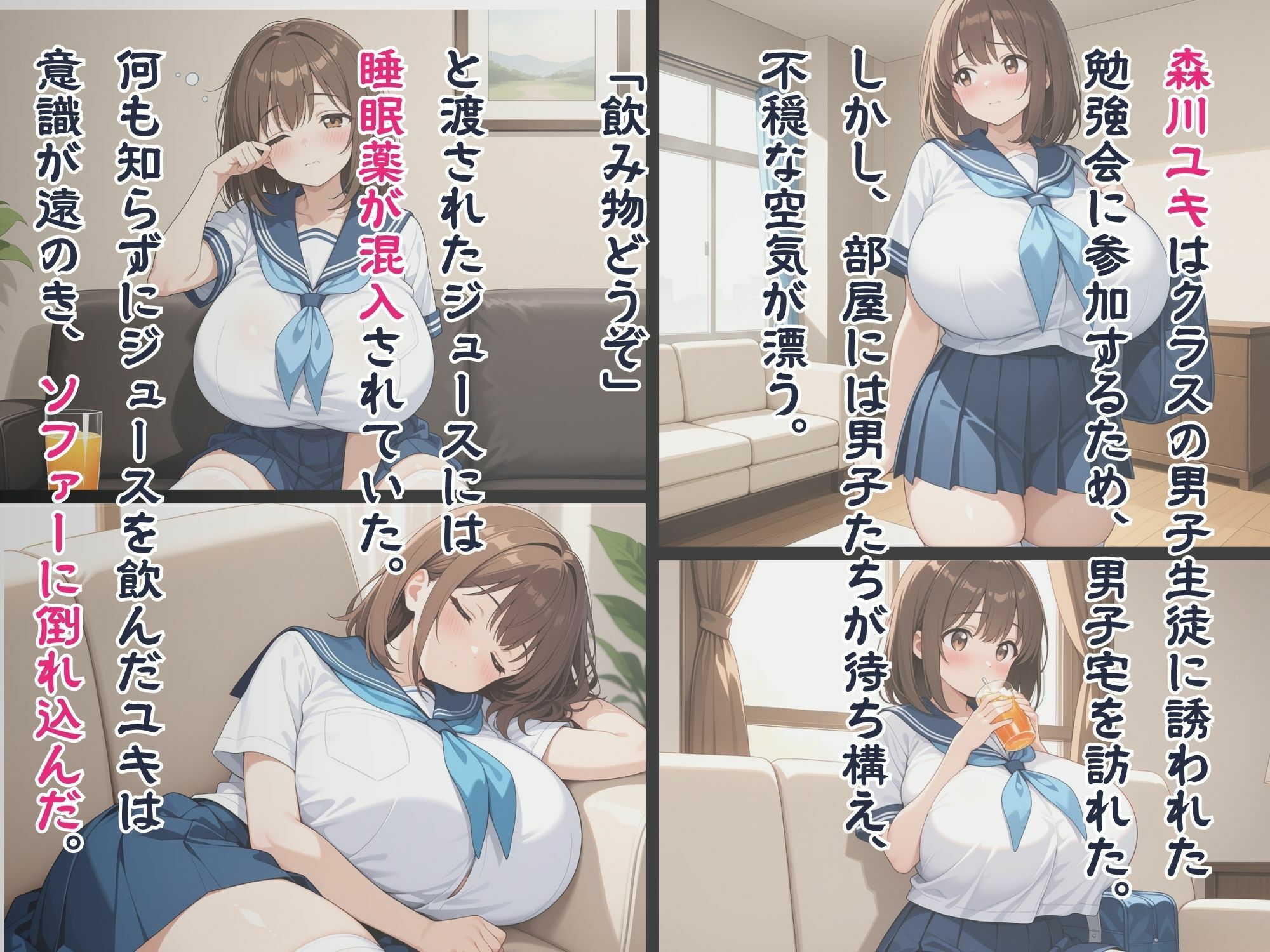 童顔無垢女子校生  処女強奪勉強会後妊娠腹ボテ - サンプル画像 1