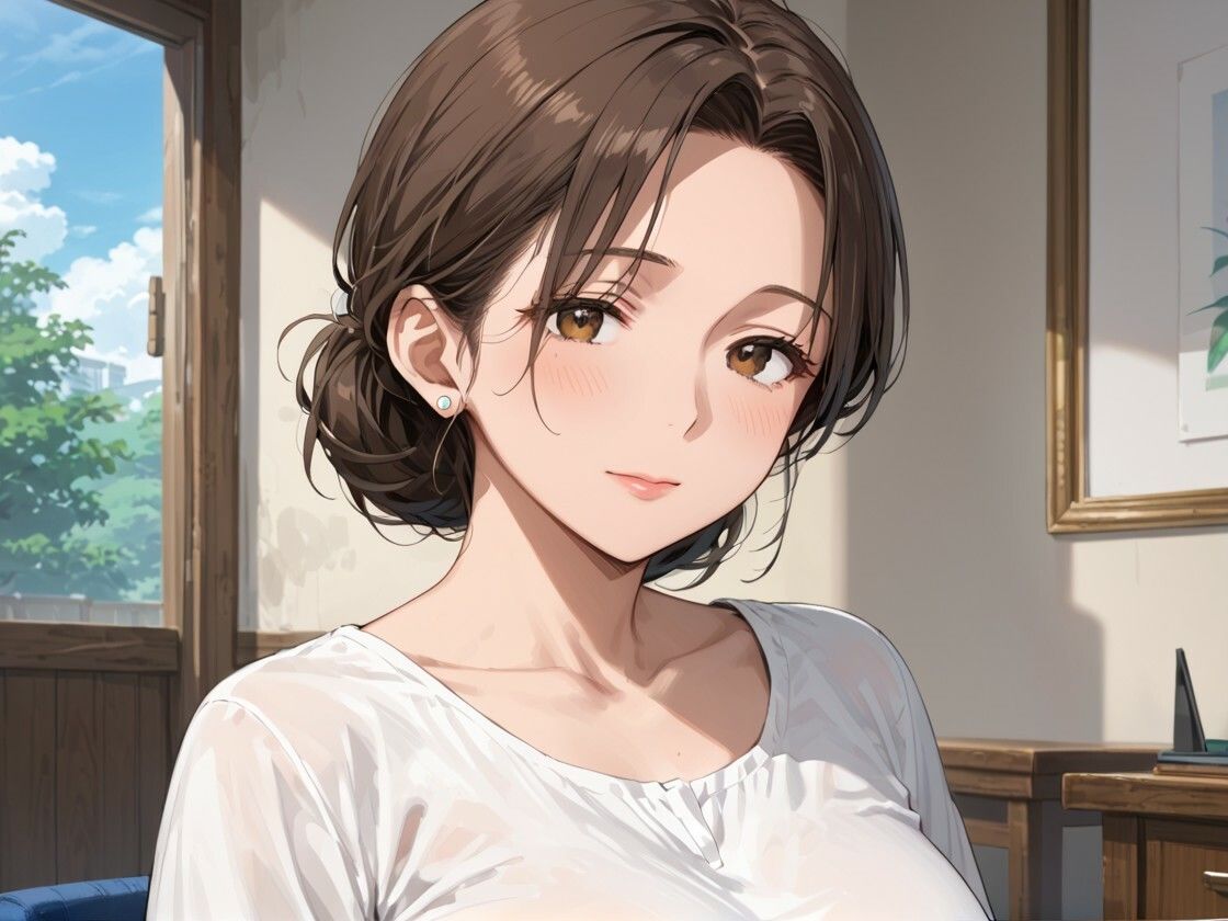 爆乳人妻 -お隣さんとイケない関係- - サンプル画像 1