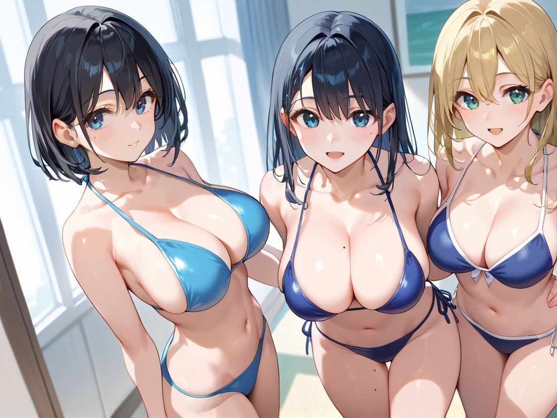 水着ハーレムしよっ！ - サンプル画像 2