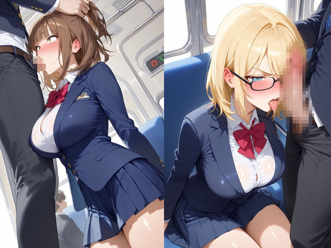 痴〇にがっつり中出しされちゃう制服巨乳ちゃん - サンプル画像 4