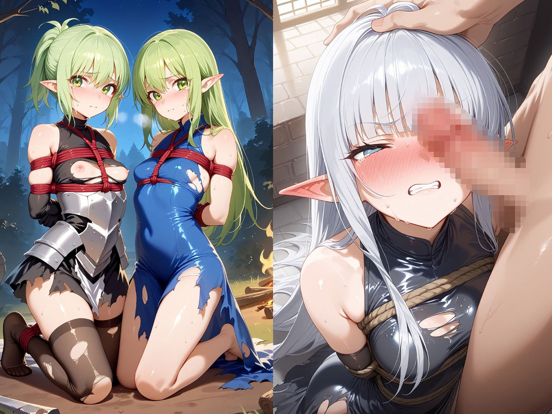 敗北＆奴●堕ちしちゃうエルフ騎士さん - サンプル画像 3